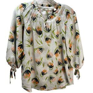 3/4 Sleeves Printed Blouse Small‎ By Lc Lauren Conrad NEW